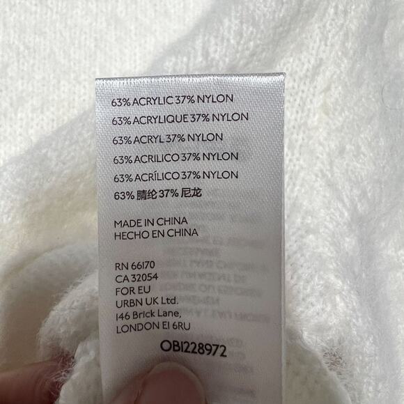 Urban Outfitters Fluffy Soft Crew Neck Sweater in Ivory - Picture 5 of 5